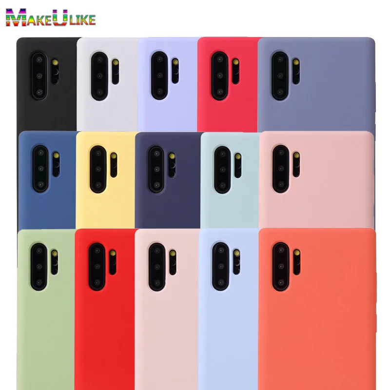 

Note10 Liquid Silicone Case For Samsung Galaxy Note 10 Plus Back Cover Soft Phone Bag Case For Samsung S10 Plus S10e 10Plus