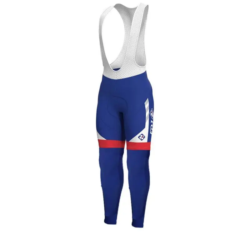 19 white bib fleece Зимний флис pro team groupama fdj Велоспорт Джерси наборы грелка Ropa Ciclismo быстросохнущая MTB велосипедная одежда гелевые прокладки наборы - Цвет: 19 white bib fleece