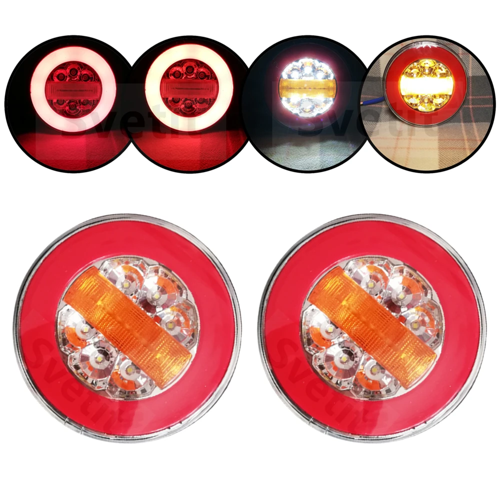 2PcsLEDTailLightsTrailerTruckSequentialFlashlight12V24V