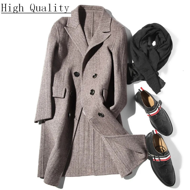 

Double Breasted Wool Coat Men Handmade Double-sided Woolen Coat Spring Autumn Jacket Coat and Jacket LM18-1008KJ1567