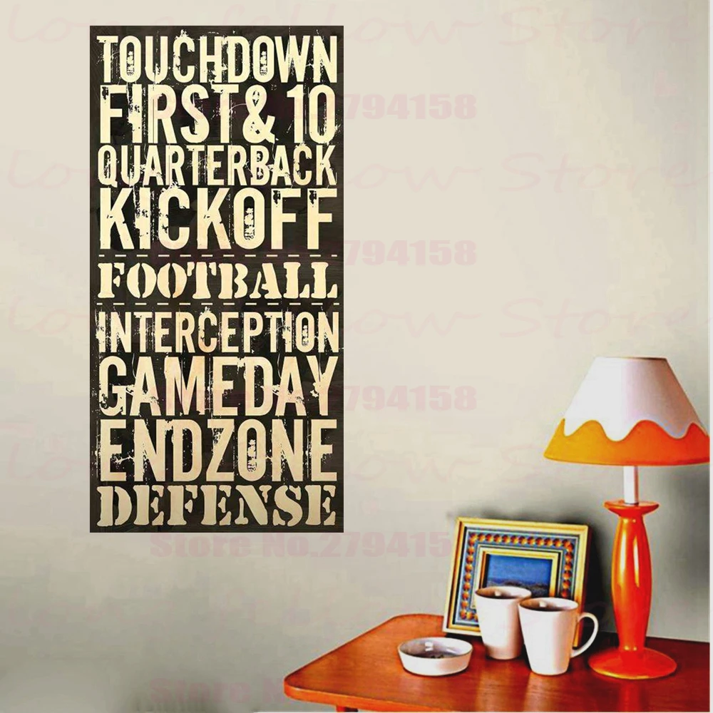 American Football Terminology Poster Canvas Print Vintage Artwork Picture for School Training Gym Lounge Home Decor Dropshipping | Дом и сад