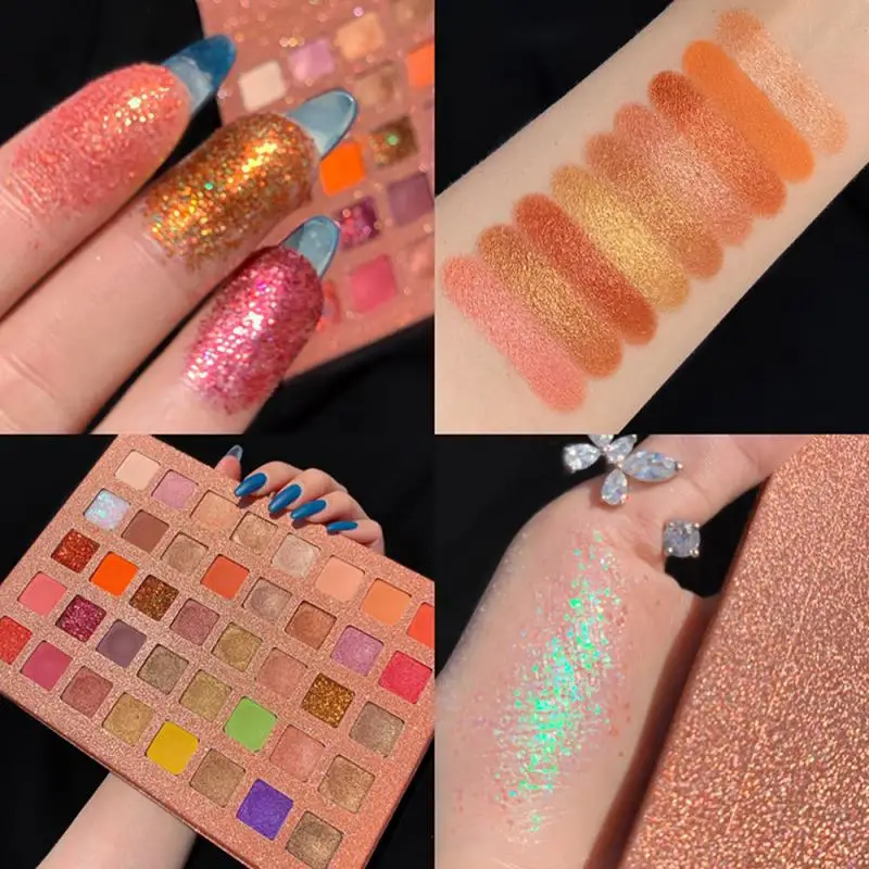 40 Colors Matte Pearlescent Eyeshadow Palette Sequin Shimmer Glitter Eye Shadow Long-lastig Shining Highlighter Cosmetics TSLM2