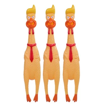 

Car Trump Screaming Chicken Rubber Shrilling Chickens Novelty and Durable Decompression Car Ornaments