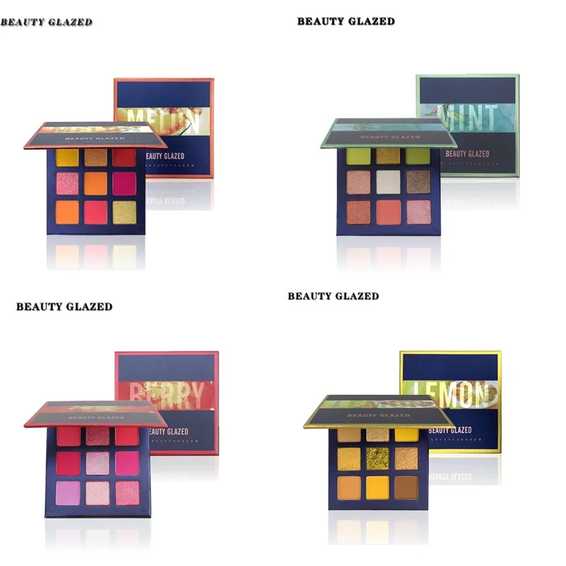 4COLOR SET Косметическая глазурованная палитра для макияжа теней для век 9 цветов Мерцающая пигментированная палитра теней для макияжа палитра для макияжа - Цвет: 4COLOR SET