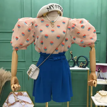 

Chiffon Tops Women 2020 ropa mujer spring Summer t shirts Kawaii Streewear Half sleeve korean style women Oversize tshirts 2XL