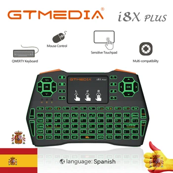 

Spanish Newest Backlit i8X Plus Wireless Keyboard 2.4GHZ Air Mouse Touchpad I8 Remote For GTmedia G1 G2 GTC X96 Android TV Box