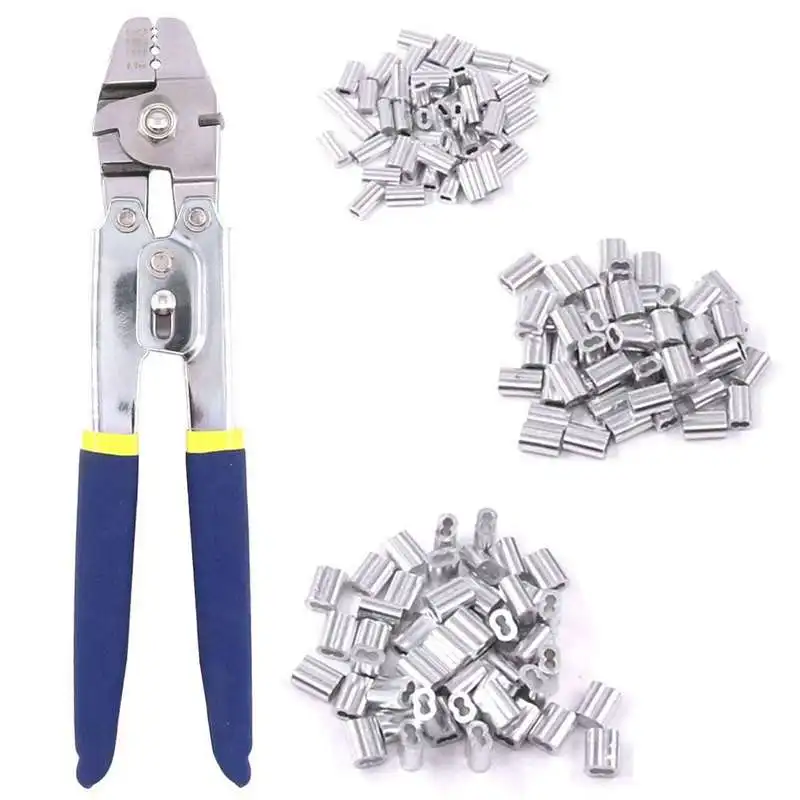 Stainless Steel Fishing Pliers Wire Rope Swager Crimpers Crimp