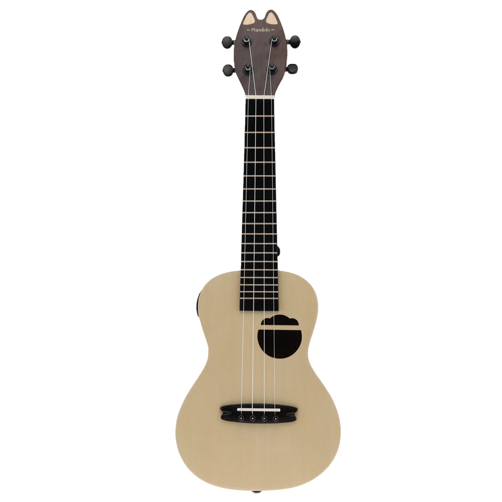 Populele S1/Q1/U1 23 дюймов концертные умные Гавайские гитары укулеле кошачьи уши стиль ель дерево акустическая 4 струны гитара с приложением обучение