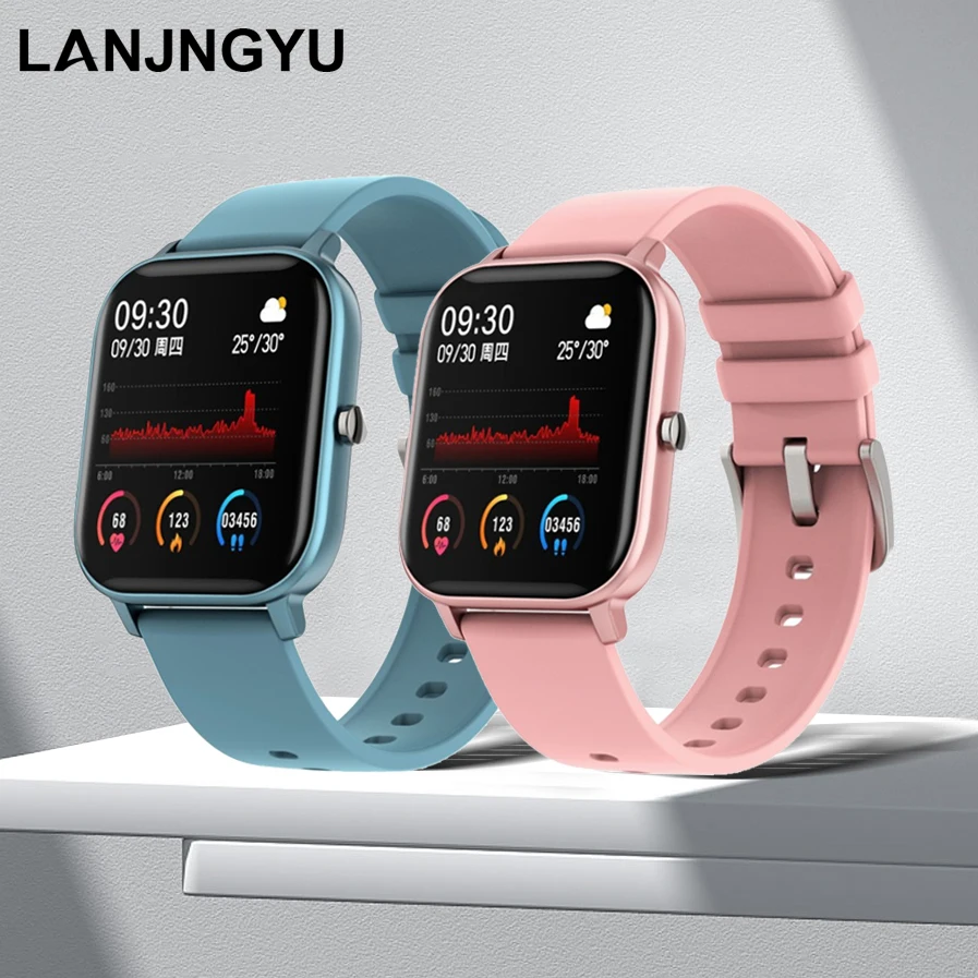 LANJNG New P8 GTS 2 Smart Watch Men Women Full Touch Fitness Tracker IP67 Waterproof Heart Rate Monitor For Amazfit Xiaomi phone