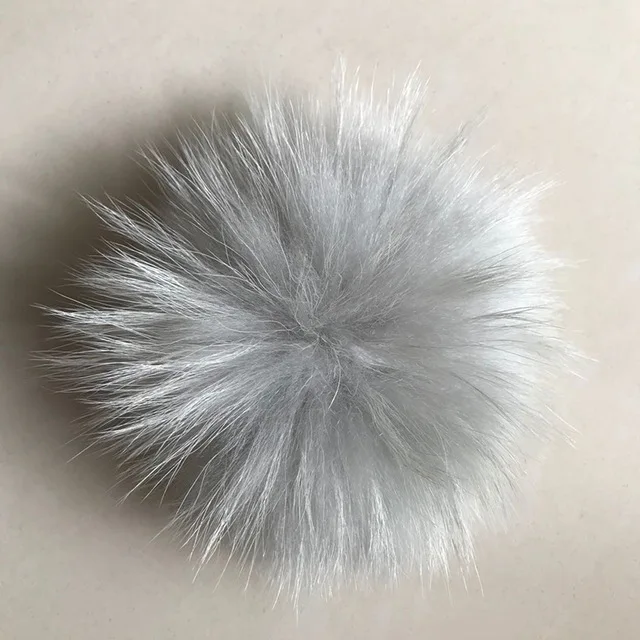 men's skullies & beanies DIY 5A Real Fur Pom Pom Raccoon Fur Pompon Fox Fur Pompoms Nature Fur Pompom For Scarf Gloves Hats Cap Blanket Pompon Handmade baggy beanie