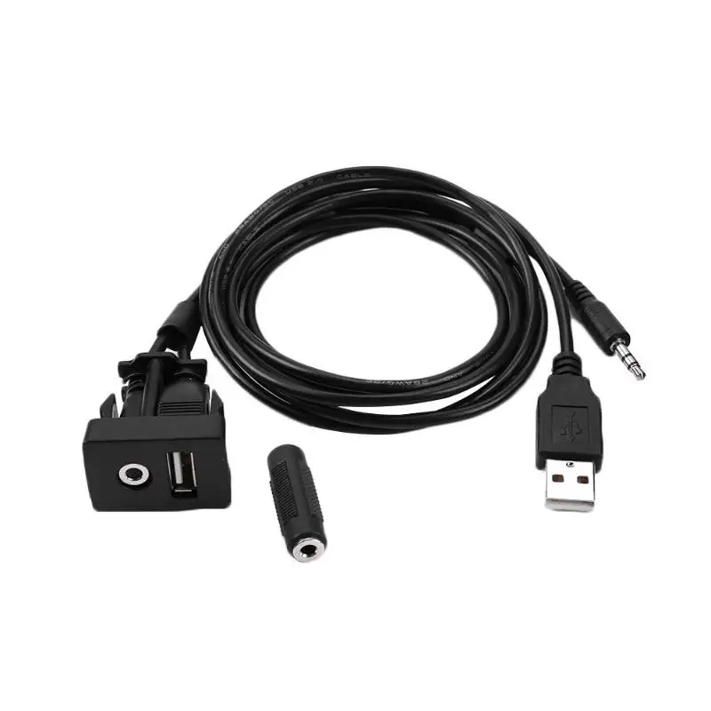 Dash USB порт Панель 3,5 мм 1/8 AUX USB удлинитель для Toyota Camry Corolla обеспечивает высокоскоростную передачу данных