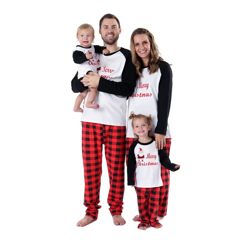 

Children Servic Set Clothing Christmas Family Parent-child Suit Printing Home Service Cotton Soft Two-piece Pajamas