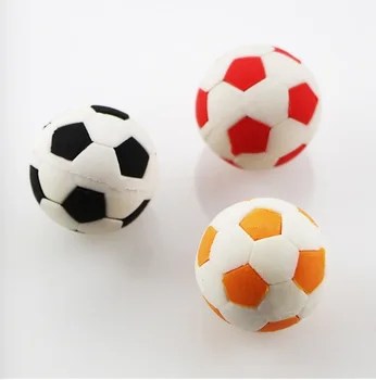 

3Pcs Cartoon Rubber Football Eraser Elementary School Cartoon Learning Stationery
