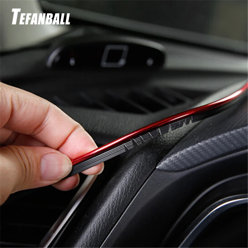 

5M Car Styling Interior Decoration Strips Moulding Trim Dashboard Door Edge Universal For Cars Auto Accessories In Car-styling