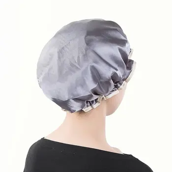 

Double Waterproof Shower Cap Female Adult Shower Shower Cap Thicken Anti-Smoke Makeup Comb Shower Cap