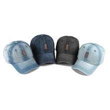 Бейсболки женские мужские из выстиранной джинсовой остроконечной шляпы головные уборы Спортивная одежда для улицы с регулируемой застежкой сзади