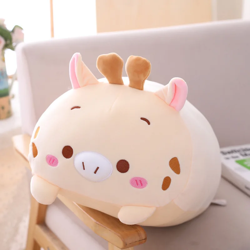 deer Животное, милый динозавр, свинья, кошка, медведь, плюшевая кавайная игрушка, мягкая мультяшная панда, хомяк, слон, олень, мягкая кукла, детская подушка, Подарочные игрушки - Цвет: deer