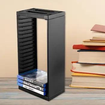 

Universal Game Disc Storage Showcase Tower CD Game Holder Shelf Rack Host Disc Storage Box Bracket for PS4 Slim Pro