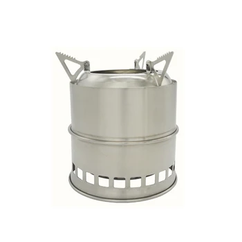 

Portable Wood Stove Folding Wood Burning Stove Outdoor Camping Stove Stainless Steel Fuel Furnace Mini Alcohol Burners