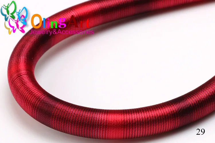 8 мм 46 см мягкий искусственный шелк красочный шнур полые резиновые DIY ожерелье браслет ювелирные изделия изготовление ювелирных изделий Olingart