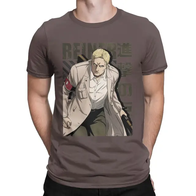 Men Shingeki No Kyojin Reiner Braun Attack On Titan T Shirt Cotton Clothes  Short Sleeve Aot Tee Shirt Original T-shirts - T-shirts - AliExpress