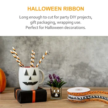 

5 Rolls Ribbon Lovely High Quality Pretty Ribbon Printed Ribbon Grosgrain Ribbon Halloween for Gift Halloween DIY