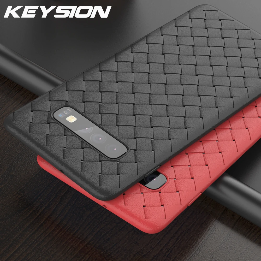 KEYSION чехол для телефона для samsung Galaxy S10+ Plus S10e Note 10 Pro 9 сетчатый тканый силиконовый чехол для A70 A50 A40 A30 A20 A10 A70S