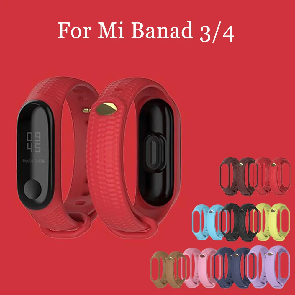 Модный браслет mi Band 4, силиконовый ремешок на запястье, браслет для Xiaomi mi, 3 ремешка, аксессуары для mi band 3, умные браслеты mi band 4