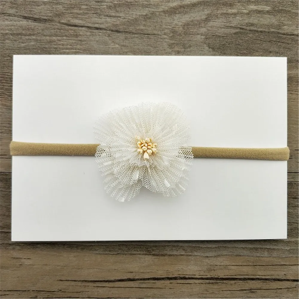 

8 pcs/lot Handmade lace headbands vintage flower headband Skinny elastic hairbands newborn children hair accessories headwear