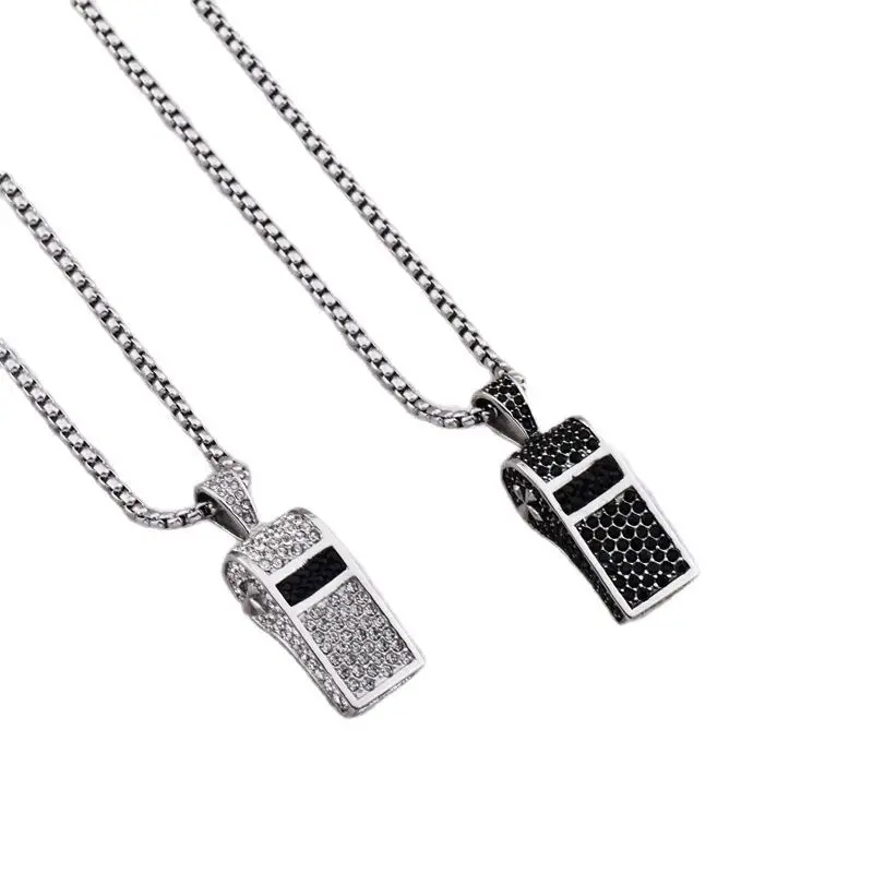 noorden naald Pakistaans Nieuwe Pave instellen volledige steentjes fluitje hanger ketting mannen &  ICED OUT Bling Bling Hip Hop mode ketting CAGF0422|fashion  necklace|necklace fashionpendant necklace - AliExpress