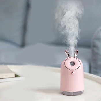 

USB Humidifier Cool Mist Humidifier Cute Humidifier with 7 Color Ambient Light Adjustable Spray Mode for Desk Car Home