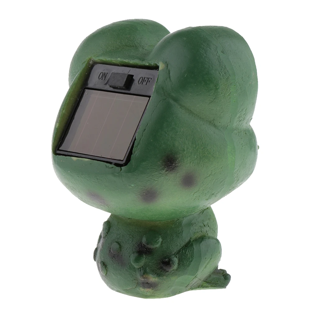 Solar Powered Garden Lamp Light Resin Decorative Lawn Frog Figurines Garden Patio Lawn Yard Decor 8x4cm