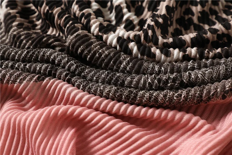 Женский шарф зимний Crinkle Hijabs повязка на голову с животным принтом складные шали и обертывания хлопковые шейные шарфы дизайн бренда Foulard