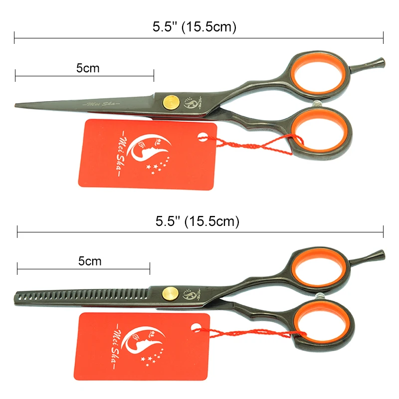 Профессиональные Парикмахерские ножницы Meisha 5,5 дюймов, Японские Стальные режущие истонченные стильные инструменты для салона, инструмент для стрижки HA0082