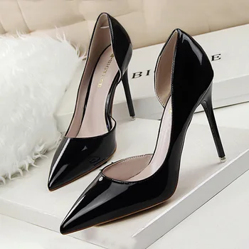 BIGTREE Shoes Patent Leather Heels 2022 Fashion Woman Pumps Stiletto Women Shoes Sexy Party Shoes Women High Heels 12 Colour 1