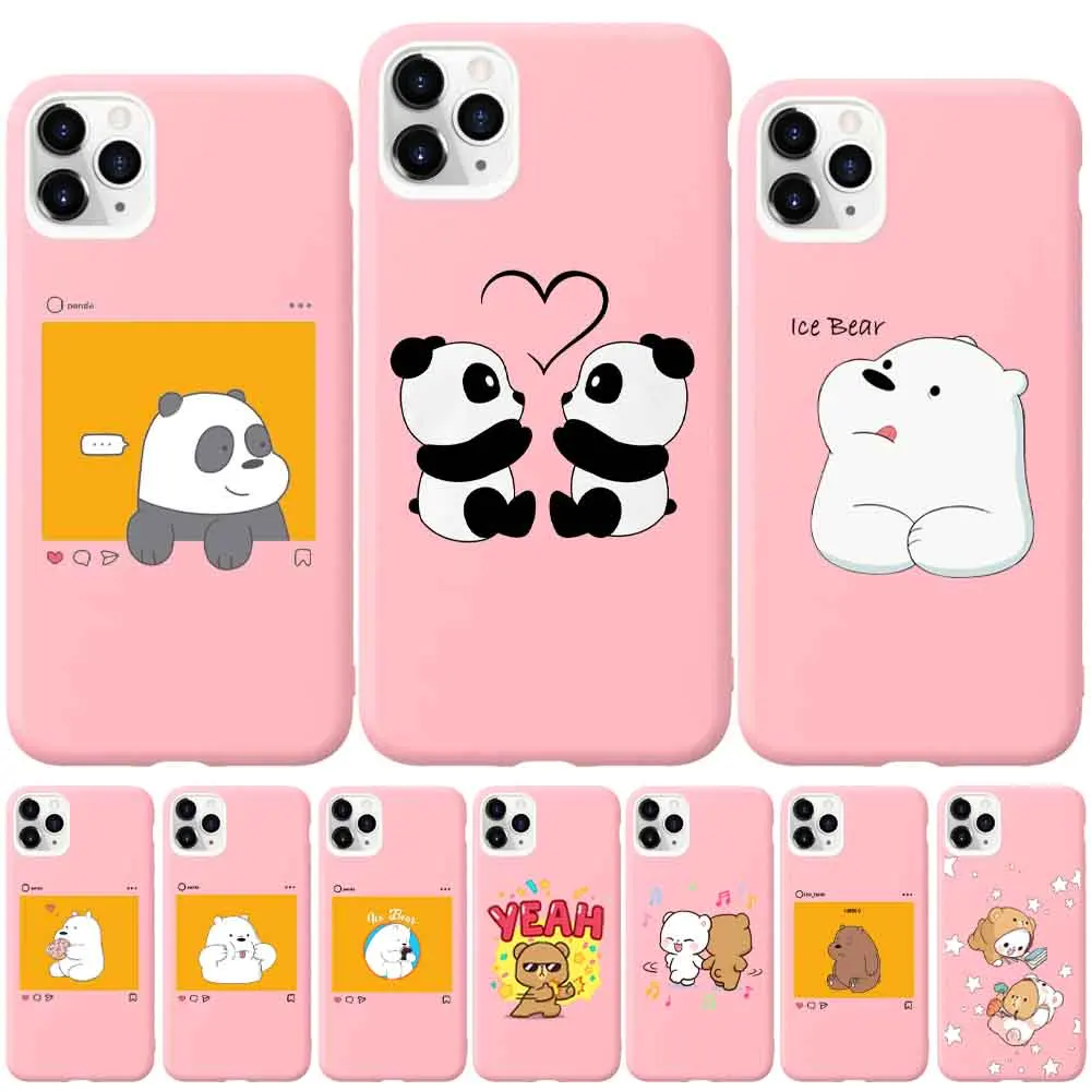 Забавный мультяшный чехол для iphone 12 12mini Xr 11 11pro Max X Xs 7 7plus 8 8plus 6s se2 panda | Мобильные