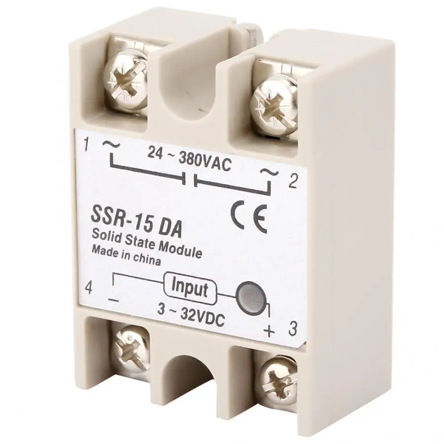 SSR-15DA 3-32 В постоянного тока до 24-380 в переменный ток, полупроводник реле ssr Для процесса промышленной автоматизации