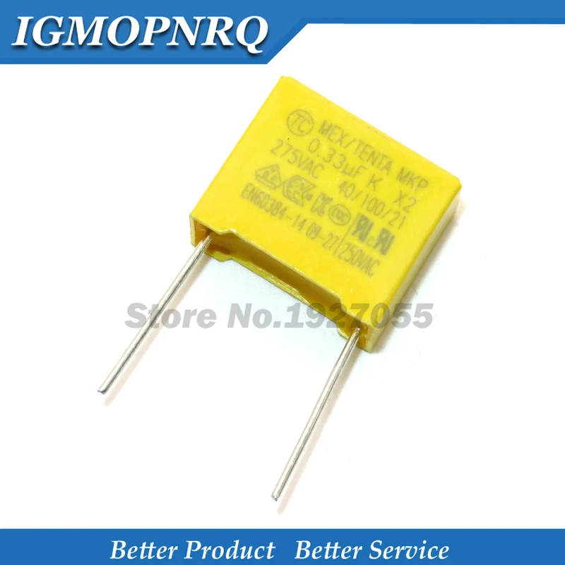 X2 Safety capacitor 15mm 275VAC 275V 0.022UF 0.047UF 0.1UF 0.15UF 0.22UF 0.33UF 0.47UF 0.68UF 1UF Polypropylene film 10pcs Safety Capacitor Polypropylene Film Capacitor