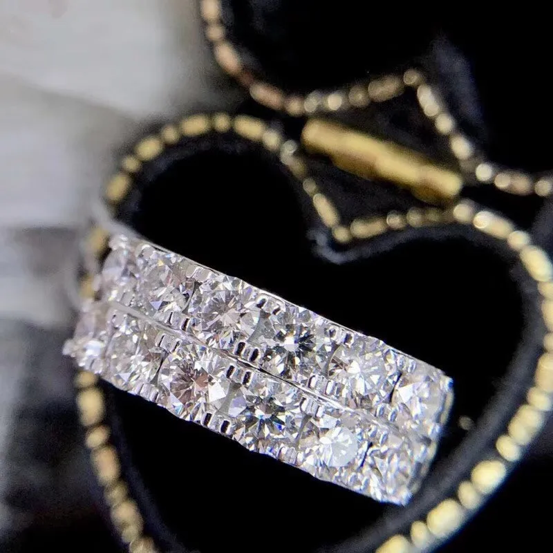 Хорошее ювелирное изделие мосанит кольцо 18 К золото для женщин 1.8CT VVS d-цвет высокое качество