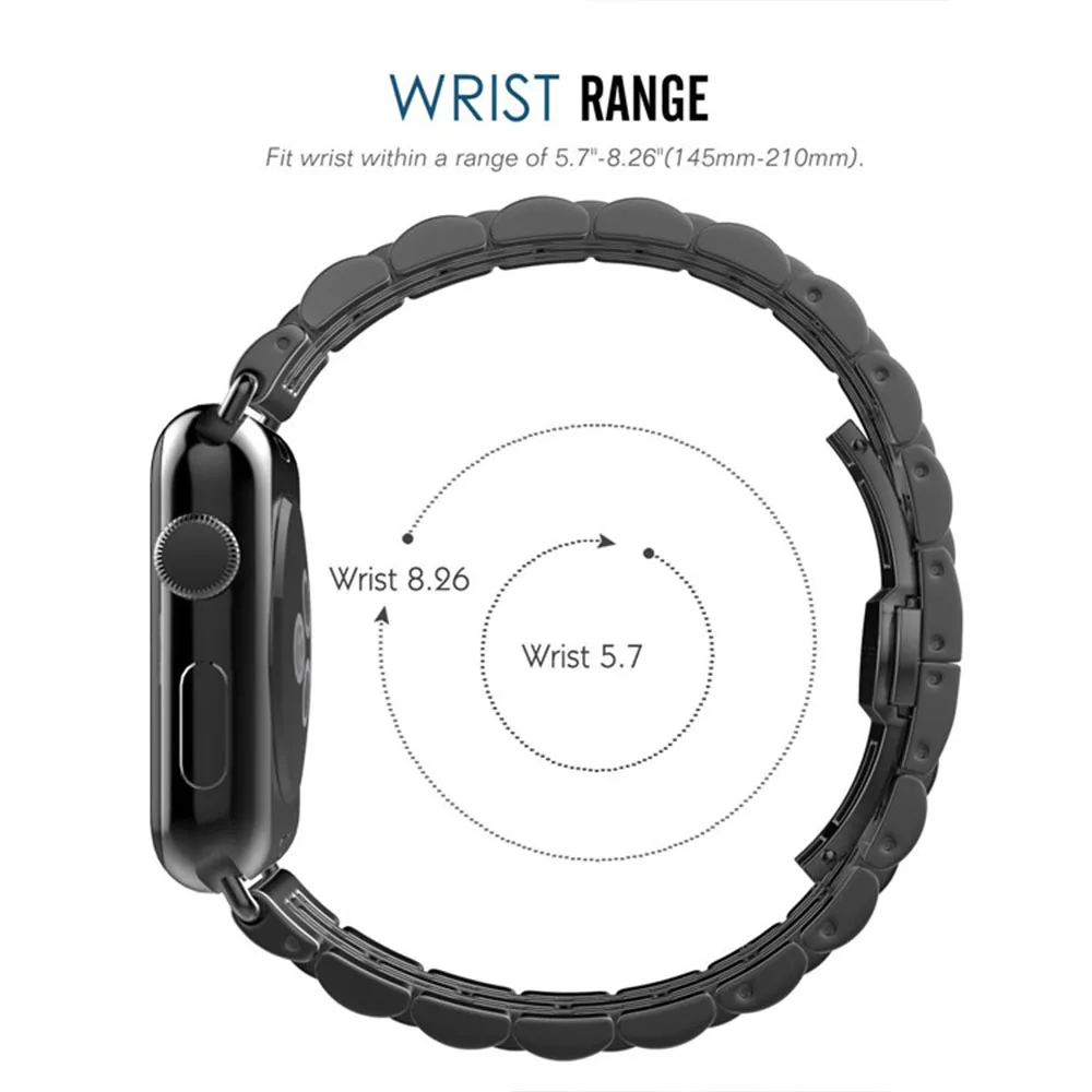 Ремешок из нержавеющей стали для Apple Watch Series 6 Se 44 мм 40 высококачественный