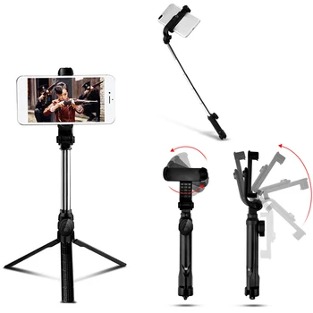 

3 in 1 Wireless Bluetooth Selfie Stick Extendable Monopod Foldable Tripod With Remote Phone holder For Ios Android