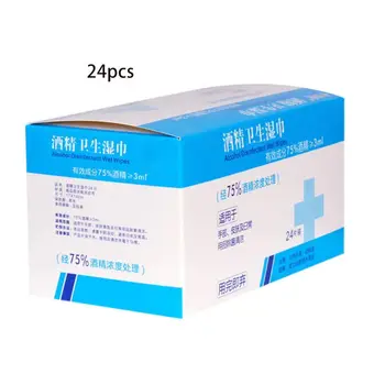 

24 Sheets Hand Cleansing Wet Wipes Alcohol Disposable Sanitizing Tissue