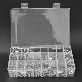

1105Pcs Cross Screw Kit M3 M4 M5 Standard Pan Head Screw Washer Nut Assortment it Screw Set