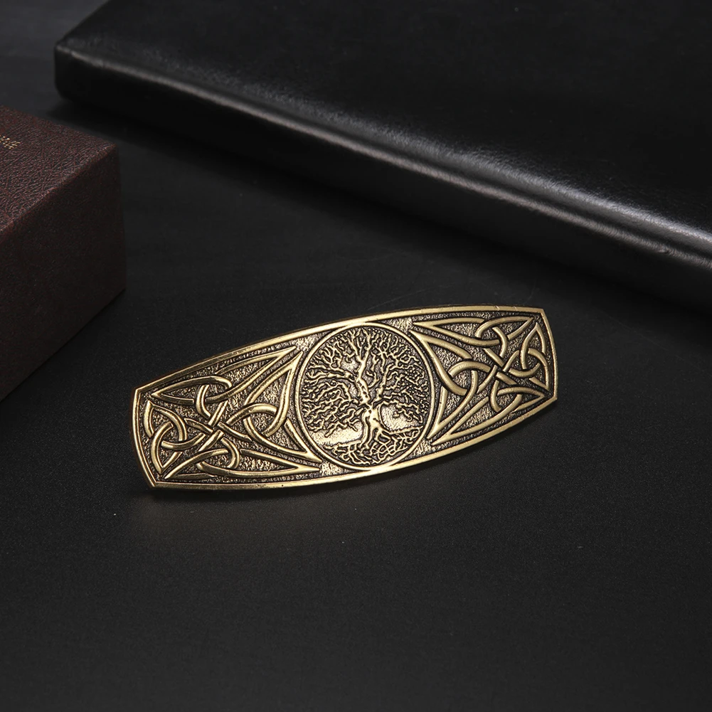 My Shape Hair Clips Sunflower Celtics Knot Tree Of Life Zinc Alloy Hairpins Headdress Silver Color Jewelry Hair-Holder Gift