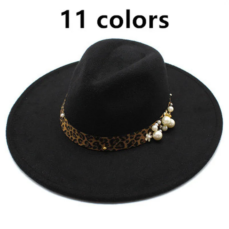 

big brim fedora hat 9.5cm solid simple classic british style women hats winter autumn khaki white wool felted vintage women hats