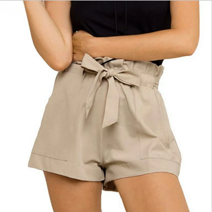 

Women's Summer Spandex Shorts High Waist Silk Ruffled Frill Shorts Harajuku Short Slash Elastic Ladies Short Trousers Plus Size