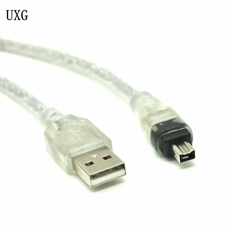 1.2M High Speed USB 2.0 Male to 4 Pin IEEE 1394 Cable Lead Extension Adapter Converter For MINI DV HDV Camcorder to Edit PC