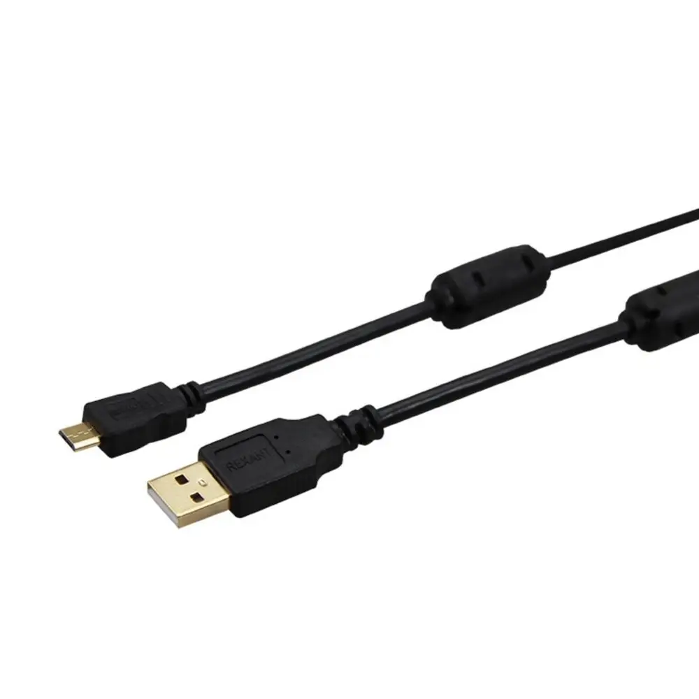 Кабель штекер REXANT micro USB(male)- штекер USB-A(male) длина 1,8 метра PE пакет, цвет: Черный