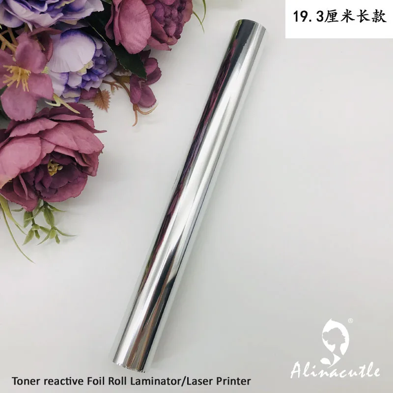 Toner Reactive Foil Rolls Laminator Laser Printer Foil Paper Holographic Heat Transfer DIY Crafts Leather Wood ClothFoil 5m*19cm