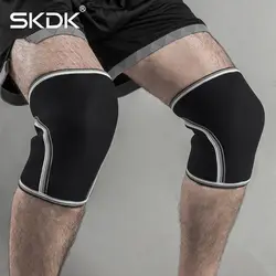 SKDK 1 пара 7 мм неопреновый рукав для приседания со штангой Powerlifting утягивающий налокотник рукава Теннисный крест обучение наколенники скоба